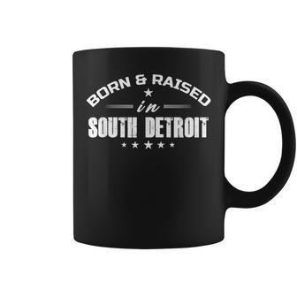 Born And Raised In South Detroit Born Apparel Men Women Coffee Mug | Mazezy