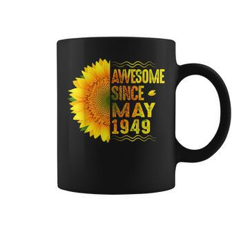 Born In May 1949 Sunflower 70Th Birthday Gift Coffee Mug | Mazezy