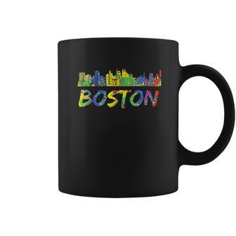 Boston Massachusetts Skyline Vintage Coffee Mug - Thegiftio UK