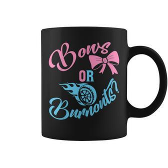 Bows Or Burnouts Gender Reveal Idea For New Mom Or New Dad Coffee Mug | Mazezy CA