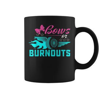 Bows Or Burnouts Gender Reveal Party Idea For Mom Or Dad Coffee Mug - Seseable