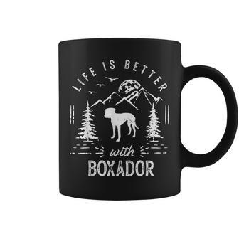 Boxador Life Better Mom Dad Dog Coffee Mug | Mazezy