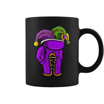 Boxing Sports Lover Mardi Gras Carnival Party Jester Coffee Mug - Seseable