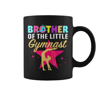 Brother Little Gymnast Girl Birthday Gymnastics Themed Party Coffee Mug | Mazezy