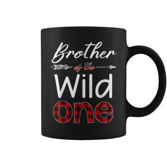 Brother Of The Wild One Buffalo Plaid Lumberjack Coffee Mug - Seseable