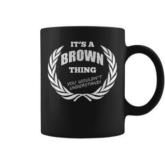 Brown Custom Name Funny Saying Personalized Names Gifts Coffee Mug - Seseable
