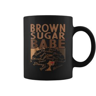 Brown Sugar Babe Black History Queen Melanin Afro African Coffee Mug - Seseable