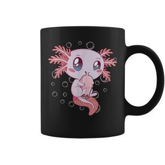 Bubble Boba Tea T Women Girls Kawaii Anime Axolotl Coffee Mug - Seseable