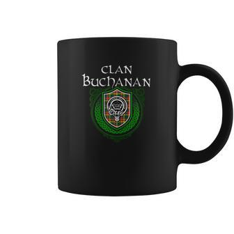 Buchanan Surname Scottish Clan Tartan Crest Badge Coffee Mug - Seseable