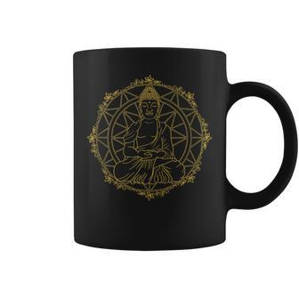 Buddha Lotus Mandala Vintage Sacred Yoga Zen Meditation Gift Coffee Mug - Seseable