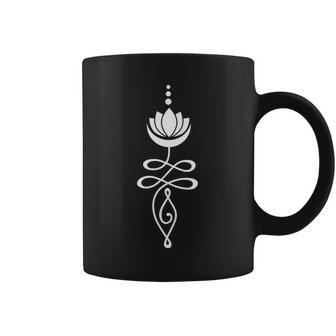 Buddhist Crescent Moon And Lotus Flower Coffee Mug - Thegiftio UK