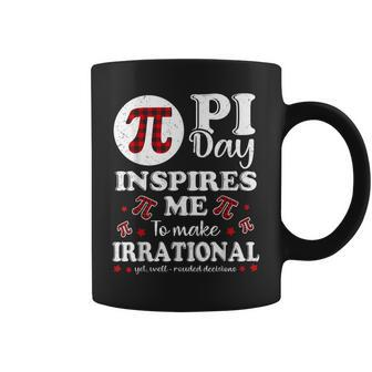 Buffalo Plaid Pi Symbol Pi Day Inspires Me Math Lover Gifts V2 Coffee Mug - Seseable