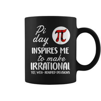 Buffalo Plaid Pi Symbol Pi Day Inspires Me Math Lover Gifts V3 Coffee Mug - Seseable