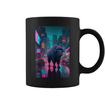 Buffalo Vaporwave Aesthetic Japanese Cyberpunk Anime Coffee Mug - Thegiftio