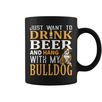 Bulldog Dad Dog Dad & Beer Lover Fathers Day Gift Coffee Mug - Seseable