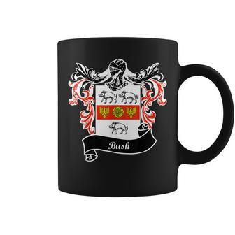 Bush Coat Of Arms Surname Last Name Family Crest Coffee Mug - Seseable