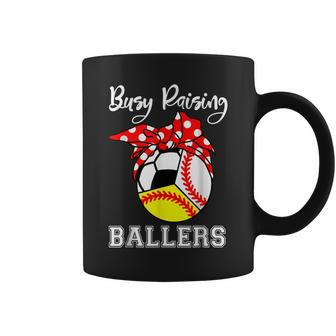 Busy Raising Ballers Funny Baseball Softball Soccer Mom Coffee Mug | Mazezy AU