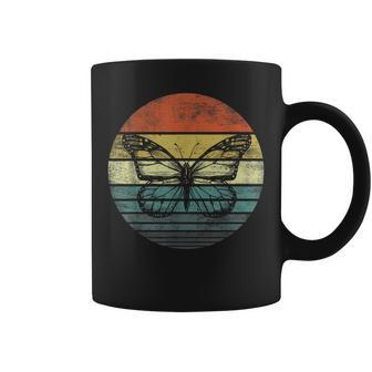 Butterfly Lover Gifts Retro Sunset Insect Monarch Entomology Coffee Mug - Seseable