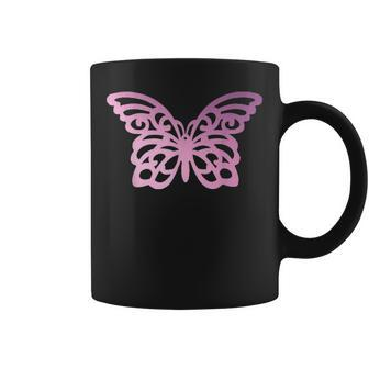 Butterfly Mothers Day Gift Mom Womens Pink Cute Pretty Fun Coffee Mug - Seseable