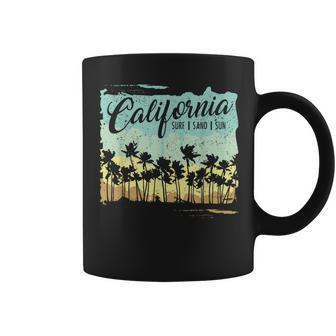 California - Surfing Beach Summer Vintage Retro Surf Gift Coffee Mug | Mazezy