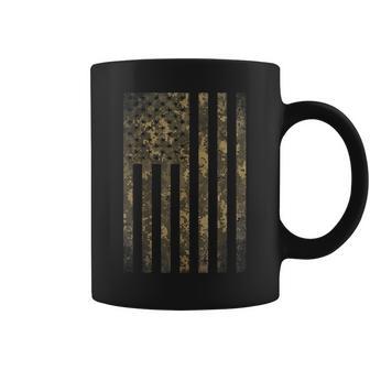 Camouflage American Flag Print Camo Military Tactical Gifts Coffee Mug - Seseable