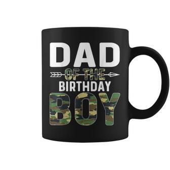 Camouflage Dad Of The Birthday Boy Coffee Mug | Mazezy