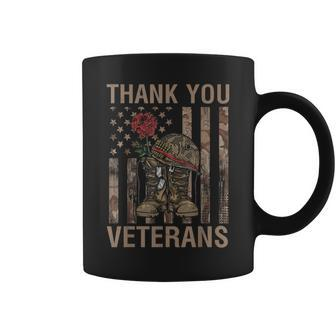 Camouflage Usa Flag Thank You Veterans For Women Men Coffee Mug - Seseable