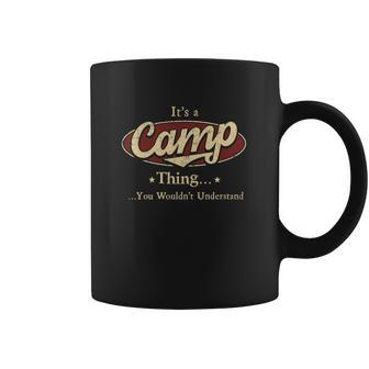 Camp Name Camp Family Name Crest Coffee Mug - Seseable