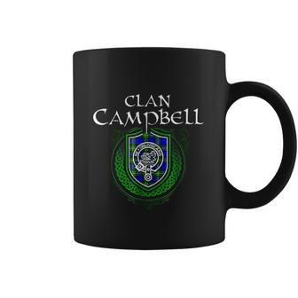 Campbell Surname Scottish Clan Tartan Crest Badge Coffee Mug - Thegiftio UK