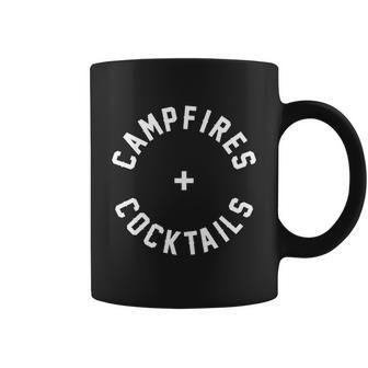Campfires And Cocktails - Funny Drinking Hiking Apparel Coffee Mug - Thegiftio UK