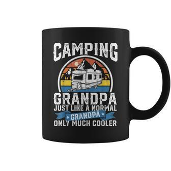 Camping Grandpa Funny Camper Rv Retro Papa Outdoors Gift Gift For Mens Coffee Mug | Mazezy