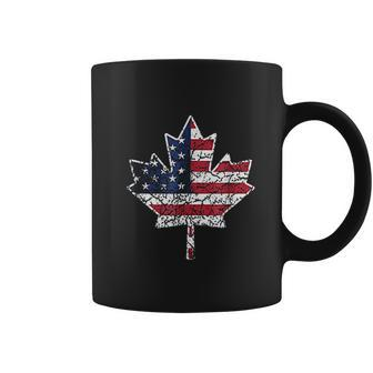 Canadian American Flag Canada And Us Flag Gift V2 Coffee Mug - Thegiftio UK