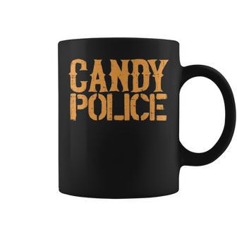 Candy Police Funny Halloween Costume Parents Mom Dad Coffee Mug - Seseable