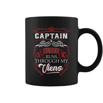Captain Blood Runs Through My Veins Coffee Mug - Seseable
