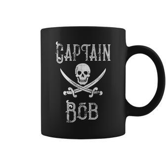 Captain Bob - Vintage Personalized Pirate Boating Gift Coffee Mug - Seseable