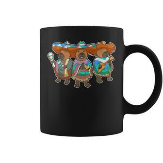 Capybara Gifts Capybara Cinco De MayoMexican Musician Band Coffee Mug | Mazezy