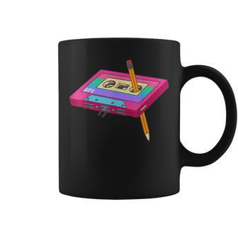 Cassette Tape Pencil 80S Music Mixtape Style Gift Coffee Mug - Seseable