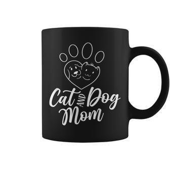 Cat And Dog Mom Dogs Cats Lover Mother Mommy Mama Mothers Coffee Mug | Mazezy