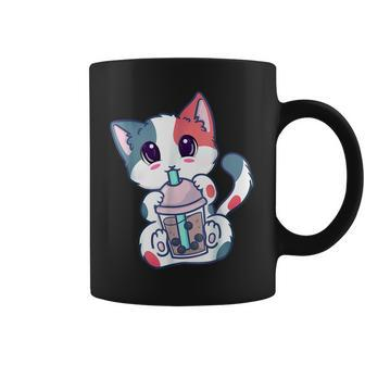 Cat Boba Tea Bubble Tea Anime Kawaii Neko Japanese Gift Girl Coffee Mug - Seseable