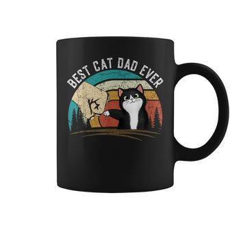 Cat Dad Fathers Day Cat Daddy Vintage Best Cat Dad Ever Coffee Mug - Seseable