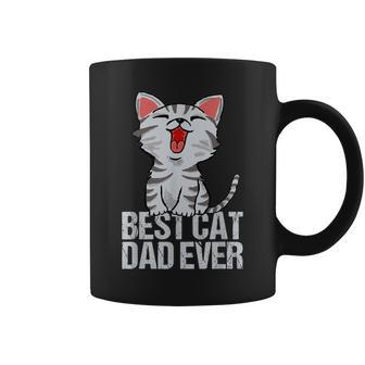 Cat Lover Funny Gifts Vintage Best Cat Dad Ever Bump Fit Coffee Mug | Mazezy