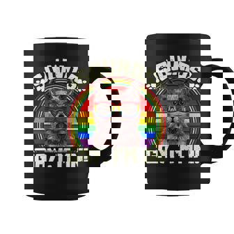 Cat Lover Sounds Gay Im In Funny Lgbt Pride Rainbow Coffee Mug - Seseable