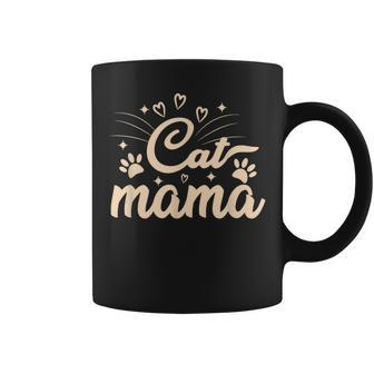 Cat Mama - Cat Mom - Funny Cat Paw - Classic Coffee Mug | Mazezy