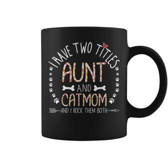 Cat Mom And Aunt Auntie Gifts From Nephew Niece And Kids Coffee Mug - Seseable