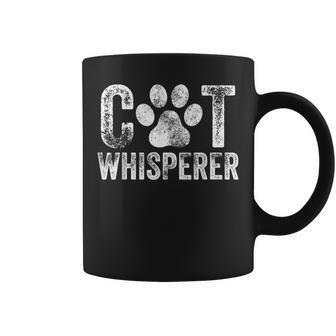 Cat Whisperer Funny Kitten Fur Mom Dad Lover Vintage Retro Coffee Mug - Seseable