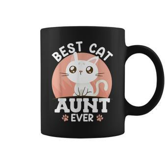 Cats Love Best Cat Aunt Ever Family Aunt Coffee Mug - Seseable