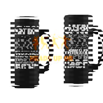 Caution Throwing Area Shot Put Track And Field Thrower Coffee Mug | Mazezy