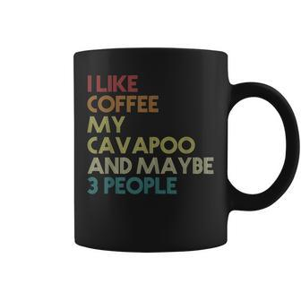 Cavapoo Dog Owner Coffee Lovers Funny Quote Vintage Retro Coffee Mug - Seseable