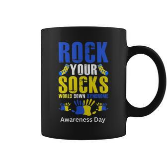 Celebrate Rock Your Socks World Down Syndrome Awareness Day Coffee Mug | Mazezy