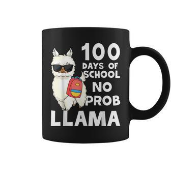 Celebrating 100 Days Of School Noprob Llama Kids & Teachers V3 Coffee Mug - Seseable